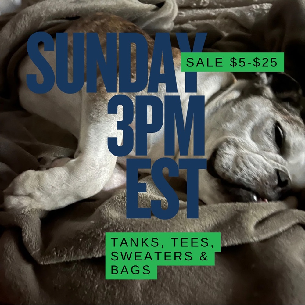 LIVE SHOW! Sunday 3pm est. All items $5-$25. Clothing and bags
